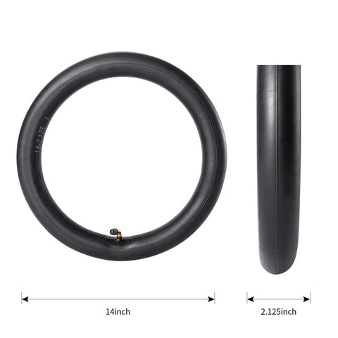 Heavy Duty 14x2.125 Inner Tube With Angled Valve Stem For Electric Scooters And E Bikes 14 Inch Replacement Tube