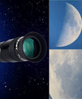 40mm Plossl Eyepiece For Telescopes 1.25 Inch Dope Optics with moon and starry sky in background, showing 40 Degree FOV.