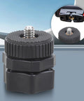 Seventeen Millimeter Ball Socket To One Fourth Twenty Thread Camera Mount Adapter For Car Mounts And Tripods, black 17mm to 1/4-20 screw