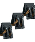 Premium 3 Pack Slick Quick Release Belt Clips For Tool Pouch Drill Holster No Sweat Snap On Off Attaches To Any 3 Inch Belt Or Wall Mount Grab And Go Tradesman Gear Rack Khaki, showing durable clips in a lined arrangement.