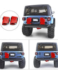 Beefy One Tenth RC Scale ABS Fuel Tank For Axial Wraith SCX10 Exo AX10 Trucks Pack Of 2 attached to blue RC truck