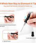 Dismounting tip on Portable USB Type C Soldering Iron With OLED Display And 30W Power Smart Quick Heat Up To 300 Degrees Celsius Kit.