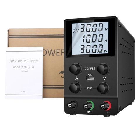 Beefy 32V 6A DC Variable Voltage Laboratory Power Supply With Built In Cooling Fan Safe Overcurrent And Overvoltage Protection