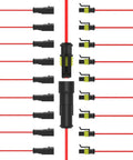 Top Tier Edinstry Weather Pack Connectors 1 Pin Waterproof Automotive Kit, IP68 Rated 16AWG Male Female Terminals For Car Truck Boat Garage Wiring Projects That Rock, black and yellow sealed connector wires