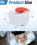 Pool Gear Box Assembly For Navigator Pro Automatic Pool Cleaner Replacement Parts in white with red handle, showing dimensions.