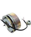 Forklift electromagnetic brake, DC24V 25W, metal housing with black lead wire, front view