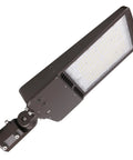 High Output 300W LED Parking Lot Light with Slip Fitter Mount 42000LM, IP65 Waterproof, Shoebox Fixture display.