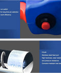 Portable Electric Grain Auger Conveyor 2M Long control switch and stainless feed port detail view
