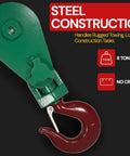 Heavy Duty Snatch Block With Hook For Rollback Recovery 8 Ton Working Load Limit 6 Inch Sheave Pulley with steel construction