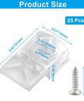 Clear Mirror Holder Clips Kit 25 Heavy Duty Acrylic Fasteners For No Sweat Wall Mounting And Quick Cabinet Setup Rock Solid Hold Zero Drilling Required keeps your room looking sleek, size data provided.