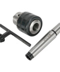 Beast Mode Mt2 Drill Chuck Arbor Fits 5 64 To 1 2 Inch With Key For Lathe Tailstock And Cnc Tools Giving A Locking Tight Grasp On All Bits Preventing Slip Ups When Cutting Hard Parts As Accuracy Matters And You Need Solid Power In Your Shop. MT2-B16 arbor with key and chuck