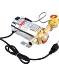 Boss Level Home Water Pressure Booster Pump 110V 90W 243GPH 15 PSI with brass head and auto flow switch on white background