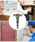 Rock Solid Heavy Duty Door Hinges For Cabinets And Furniture Badass Retro Alloy Finish installed on wooden surfaces by professionals.