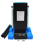 Heavy Duty Air Hydraulic Toe Jack 15 Ton Lift Plus 30 Ton Top Capacity, featuring heat treated steel and adjustable handle.