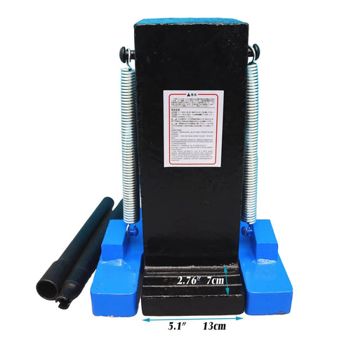 Heavy Duty Air Hydraulic Toe Jack 15 Ton Lift Plus 30 Ton Top Capacity, featuring heat treated steel and adjustable handle.