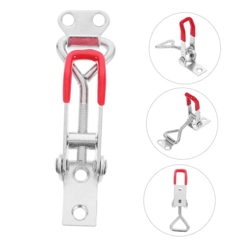 Heavy Duty Adjustable Galvanized Iron Toggle Latches With Big Grip Holding Power For Cabinets Toolboxes Doors No Brainer Install Buckle Joint Design Durable Latch Clip For Secure Closures And Quick Access, adjustable latch