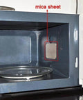 4 Pieces Waveguide Mica Sheets For Microwave Oven Repair 13 By 13 Cm with scissors installed inside a microwave oven