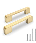 10 Pack 4 Inch Brushed Gold Cabinet Pulls Made From Solid Zinc Alloy For Kitchen Cabinets And Dresser Drawers Brushed Brass Hardware
