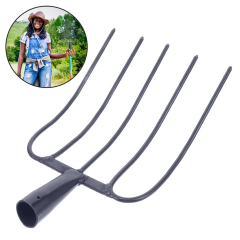 Heavy Duty Outdoor Farming Fork For Gardening And Lawn Cleanup With Iron Pitchfork And Grass Fork Lightweight Yet Tough Multi Tool for yard work