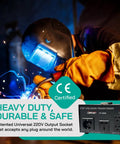 Welder using 1000 Watt Voltage Converter Step Up And Down, Fully Grounded Cord, Universal Socket, Toroidal Transformer, CE Certified.