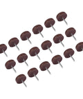Plastic Furniture Glides No Slip Pads For Sofa Chair And Table Legs Floor Saver Set 100 Pieces, angled view of glides with nails