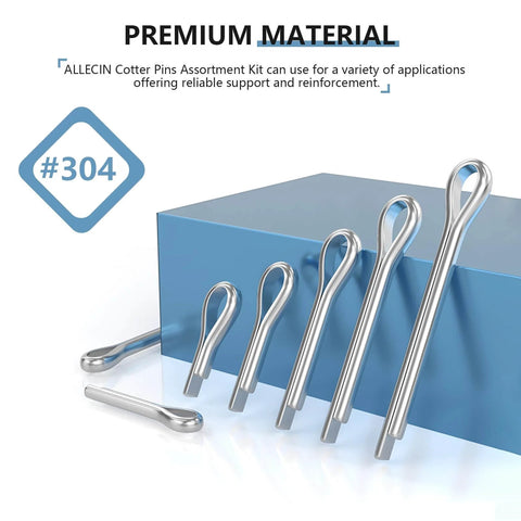 Complete 11 Size Cotter Pin Kit Made From Premium 304 Stainless Steel With 135 Pieces Split Pins For Automotive Machinery Repairs