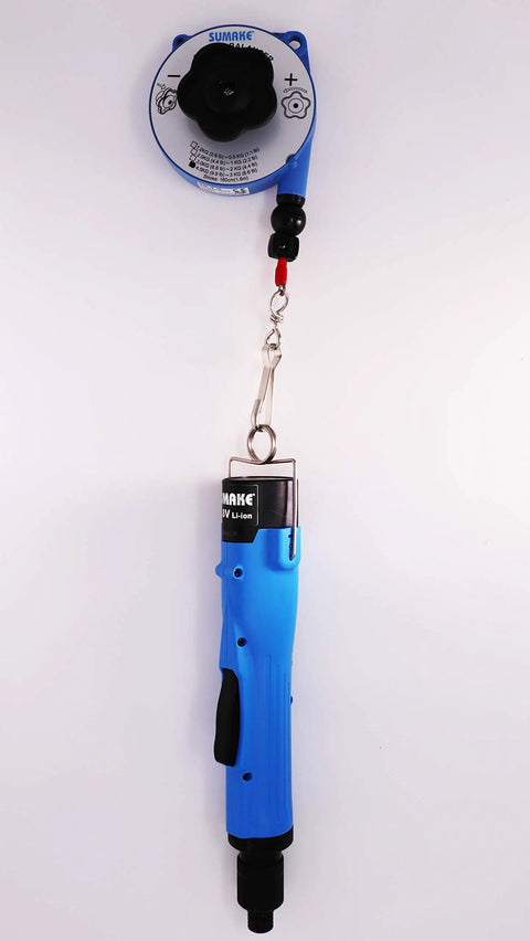 Spring Balancer Tool Balancer 2.2-4.4 Lb Capacity, 5.2 Ft Cable Travel, adjustable tension feature with steel shell and coated wire cable.