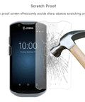 Tempered Glass Screen Protector for Zebra TC51 TC510K TC52 TC52X TC56 TC57 TC57X Barcode Scanners shown with hammer impact test