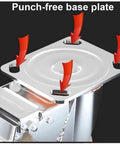 Punch-free base plate for Four Pack Heavy Duty Eight Inch Swivel Castor Wheels With Dual Locking Brakes, designed for easy installation.