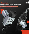 Two-piece door lock actuator kit compatible with GM models including Chevy, Buick, Cadillac. Power lock system without dirt-proof boot.