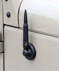Jeep Wrangler Short Black 5.7 Inch Aluminum FM Aerial Antenna Replacement Mast Whip For JK JKU JL JLU 2007 2021 on vehicle