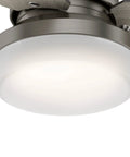 Close-up of Dope 44 Inch Indoor Ceiling Fan With LED Light And Remote Control, brushed slate finish with three blades