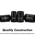 Four impact sockets from Half Inch Drive Impact Socket Set Metric Shallow 10mm To 36mm With Cr-Mo Alloy Steel Radius Corner Design