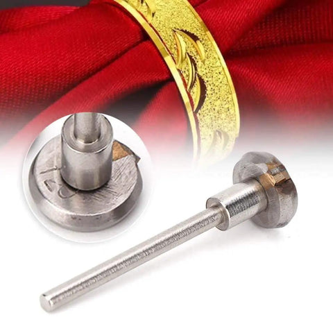 Sturdy Multi-Angle Jewelry Cutting Tool for Engraving and Shank Flywheel Work, metal engraver in close-up view with red background