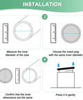 Installation instructions for Six Pack Round Tube Inserts With M8 Thread For 1 Inch Outer Diameter Plastic Tubing.