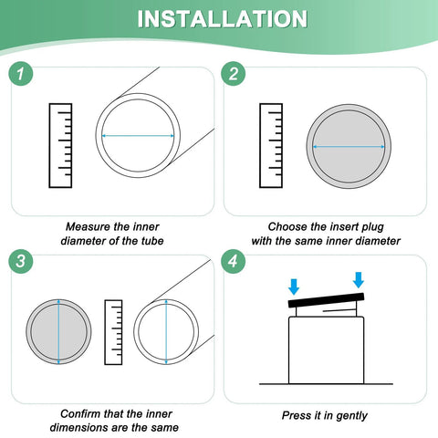Installation instructions for Six Pack Round Tube Inserts With M8 Thread For 1 Inch Outer Diameter Plastic Tubing.