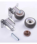 Heavy Duty Rubber Swivel Furniture Casters With Brakes Adjustable Stem 1 Inch Wheels parts and components close-up