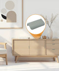 4 Pack Modern Edge Pulls for Cabinets and Drawers Curved Concealed Finger Handles 78mm Aluminum Alloy in Greyish Green