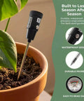2 In 1 Soil pH And Moisture Meter Plug And Play No Battery Needed Portable Garden Tool for potted plants with probe in soil