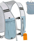 Lightweight 5L Hydration Vest For Men And Women, Reflective Running Backpack with breathable mesh and adjustable chest straps, blue