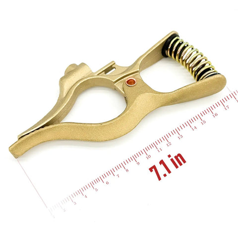 Beefy T Style Welding Ground Clamp Ready For 300 Amp Brass Jaw And 8 Inch Reach Wide Jaw Ground Clamp For MIG TIG Arc Welding Heavy Duty