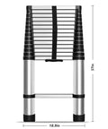 14 Point 5 Foot Telescoping Ladder With 330 Pound Capacity Heavy Duty Aluminum Extendable Collapsible Ladder folded view