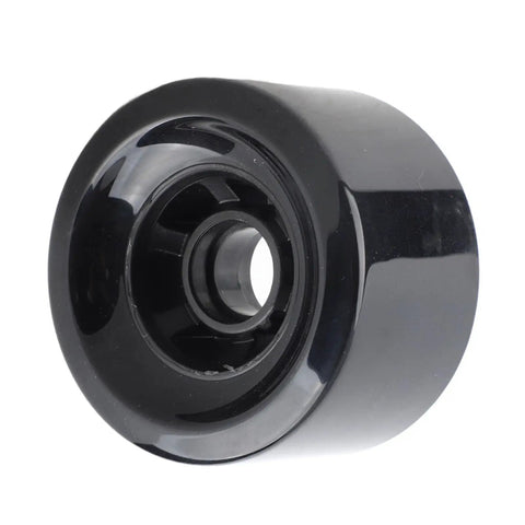 Black glossy 80A PU shockproof electric scooter tire replacement for 3 inch wheels, easy install, dope grip, smooth ride view.