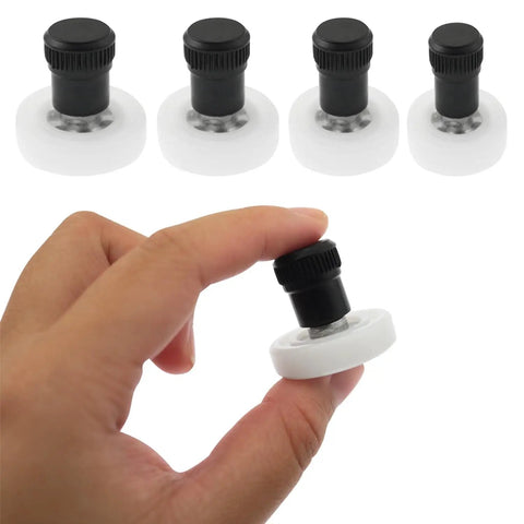 Set Of 4 Ceramic Clay Polishing Tools For Sculpture And Trimming Wheels With Durable Stainless Steel And Acrylic Rotary Trimming Ceramic Wheels Easy Grip Pro Grade Clay Tools shown with hand holding one