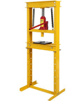 Beefy 6 Ton Hydraulic Shop Press With H Frame Adjustable Working Table Height Press Plates Included Benchtop Heavy Duty Orange