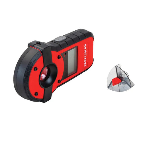 2-In-1 Laser Level And Stud Sensor Pro Grade Tool with Self Leveling Beam, red and black design, featured with 20 Foot Visibility