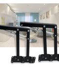 Two Piece Black Folding Spring Table Hinge For Lift Up Tables And Laptop Coffee Tables Heavy Duty Metal Hinge Hardware Roof Lift Mechanism and Support