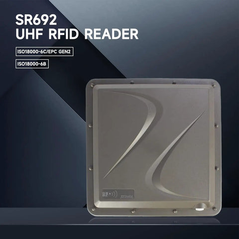 UHF RFID Reader Long Range 9m with 9dBi Antenna USB RS485 Wiegand 26 and 34 IP67 RJ45 Network Output ISO18000-6C EPC Gen2 ISO18000-6B