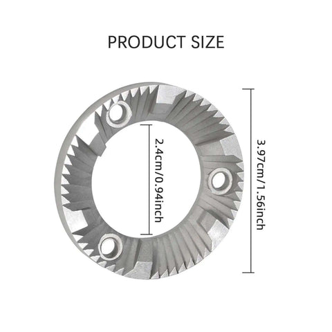 40Mm Grinder Burrs Set And Metal Cutter Disc For Bean Processing, stainless steel coffee grinder part with size dimensions shown