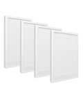 4-pack True HEPA Filter Replacement For Filtrete Ultra Quiet Air Purifiers FAP01-RMS And FAP02-RMS in white frames